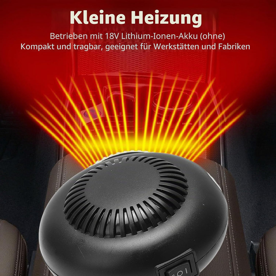 Yosoo Health Gear Batteriebetriebener Elektrischer Heizlüfter, 170W, 2 Gang, 18V, Tragbar, Kompatibe