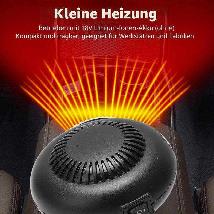 Yosoo Health Gear Batteriebetriebener Elektrischer Heizlüfter, 170W, 2 Gang, 18V, Tragbar, Kompatibe