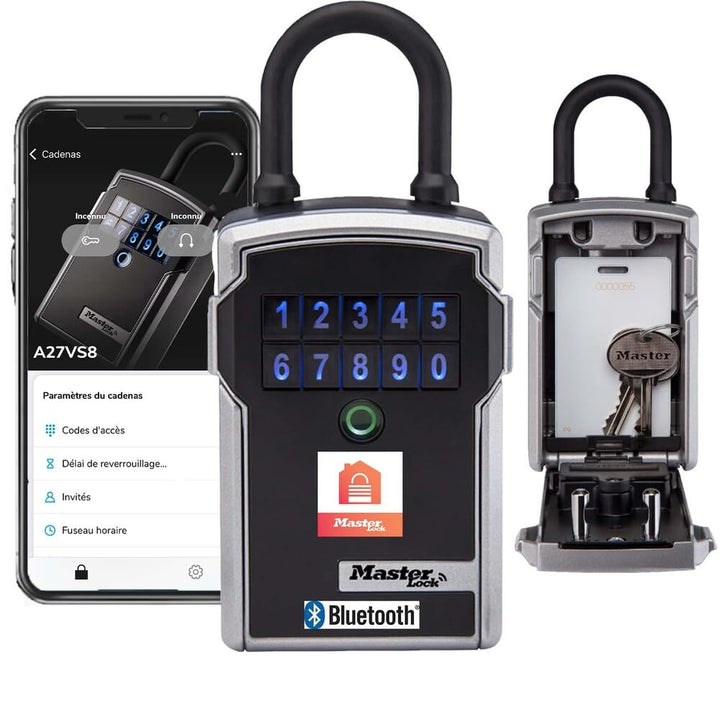 Master Lock Smart Connected Schlüsseltresor, Verschlüsselung nach Militärstandard, Aussen, mit Bügel