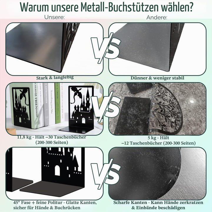 Peacoblue BuchstüTzen-Halter Aus Metall füR Dekorative Regale, 13.5 x11 x 20 cm, Modern, Kreativ Rob
