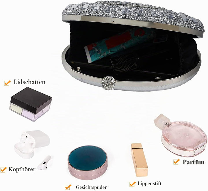 CORIOS Abendtasche Damen Shiny Strass Handtasche Diamant Clutch Bag Klein Tasche Elegante Umhängetas