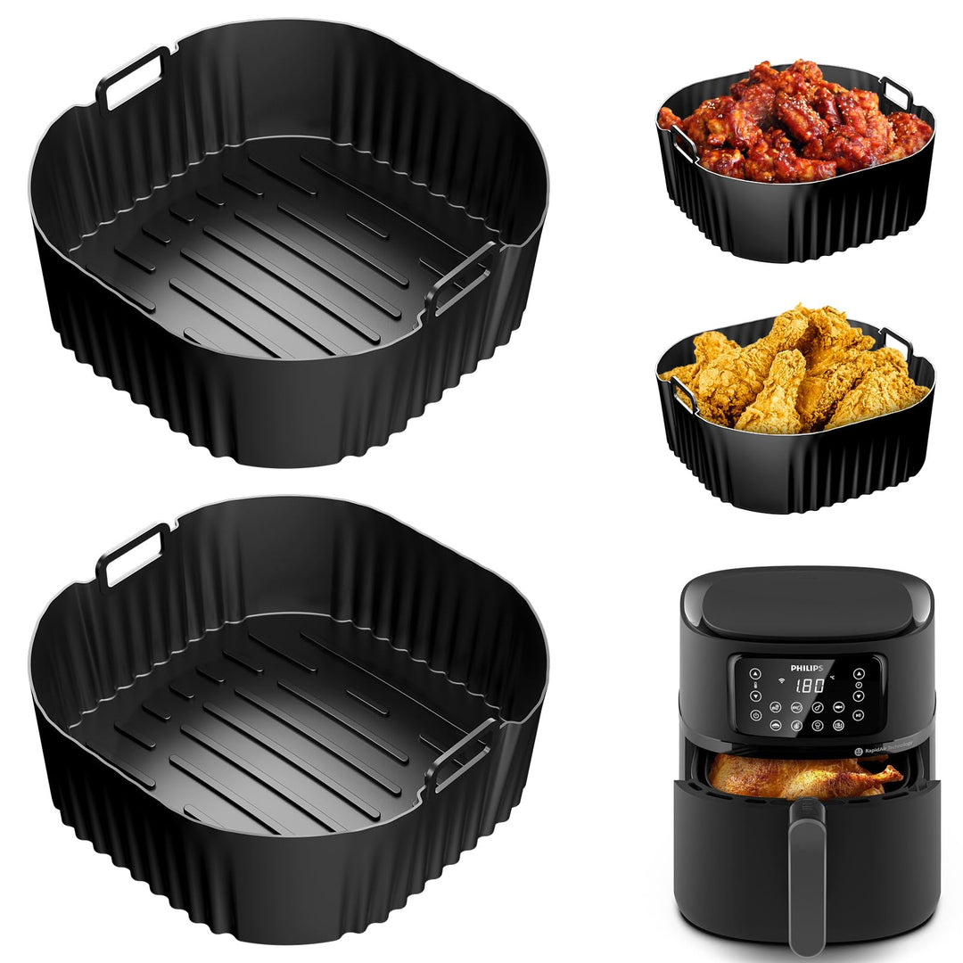 Silikonform HeissLuftfritteuse Zubehör für Philips Airfryer 5000 Serie XXL, 2 Silikonform Airfryer f
