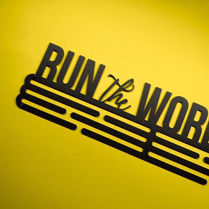 United Medals Run The World Medaillenhalter Edelstahl | Medaillen Aufhänger | Medal Hanger Holder Di