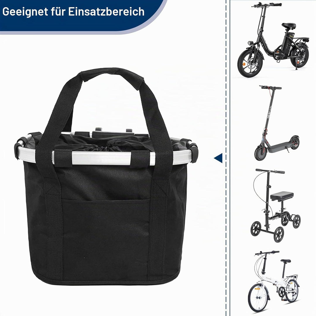 EDWERD Knie-Scooter-Korb mit Griff – Universal-Lenker-Aufbewahrungstasche für Kniewanderer, Rollator