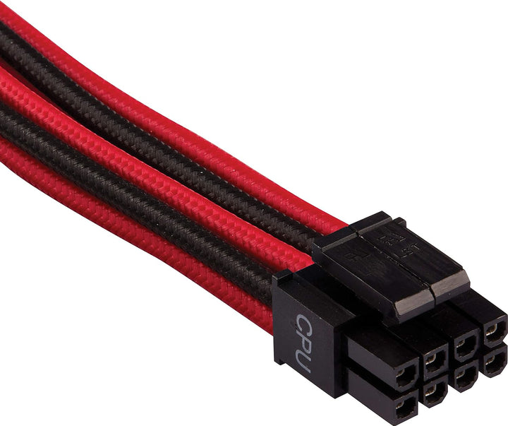 Corsair Premium Sleeved Netzteil EPS12V/ATX12V-Kabel Typ4 (Generation 4-Serie) Rot/Schwarz EPS12V/AT