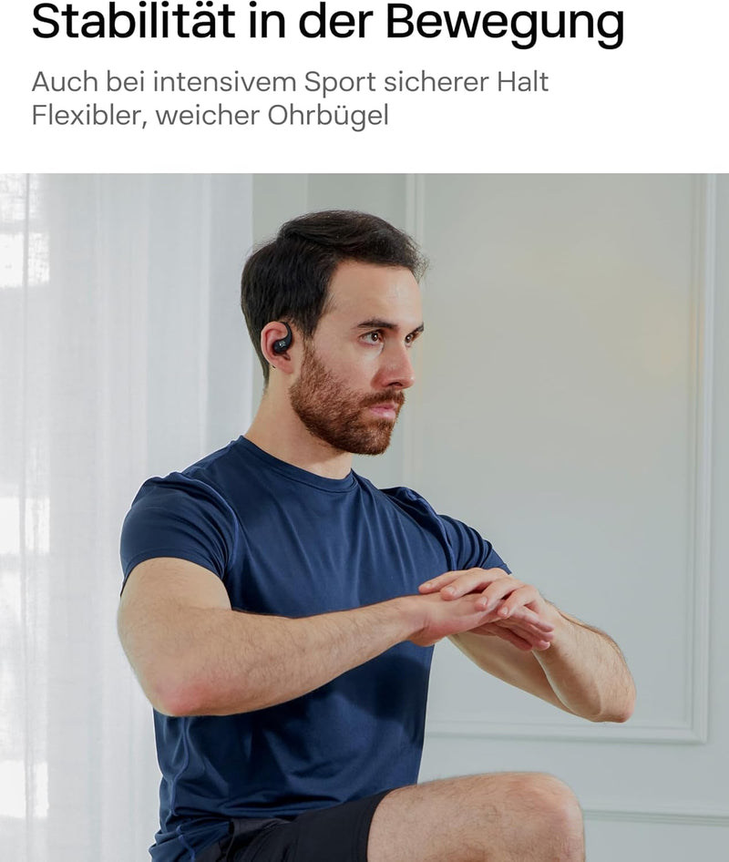 SHOKZ OpenFit True Wireless Earbuds (TWS), Open Ear Bluetooth Kabellose Kopfhörer, Audio-Exzellenz m