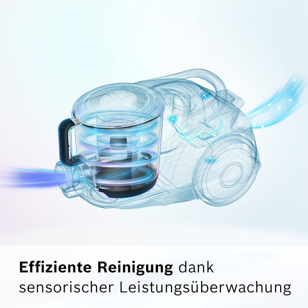 Bosch Staubsauger beutellos Serie 6 BGC41X36, Bodenstaubsauger, ideal für Allergiker, Hygiene-Filter