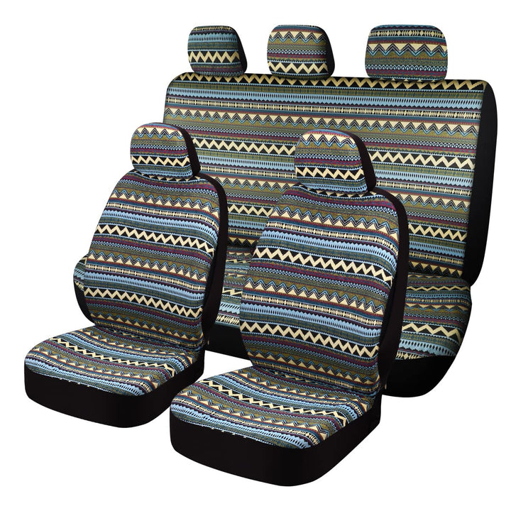 SOBONITO Auto-Sitzbezüge Set Universal,Bohème-Stil,Auto-Sitzschoner,Auto-Schonbezüge,Schweres Decken