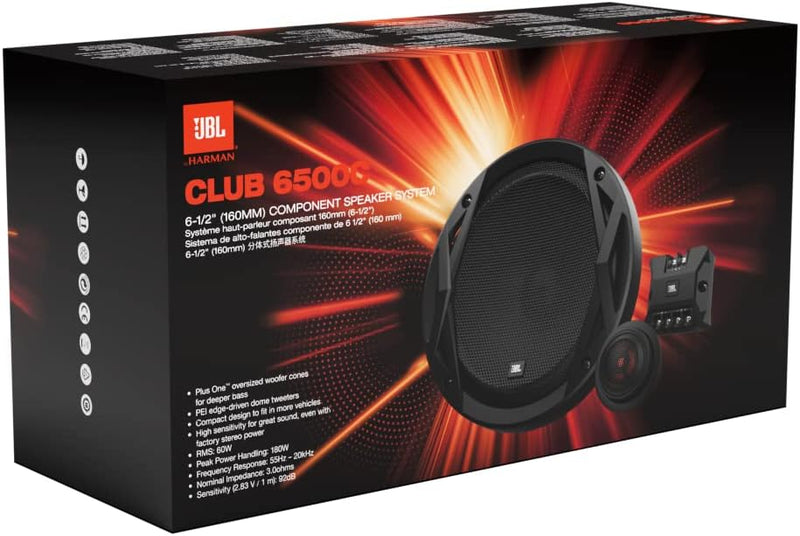 JBL Club 6500C 2-Wege KFZ Soundsystem - 180 Watt Komponenten Auto Lautsprecher Boxen Set mit 16 cm P