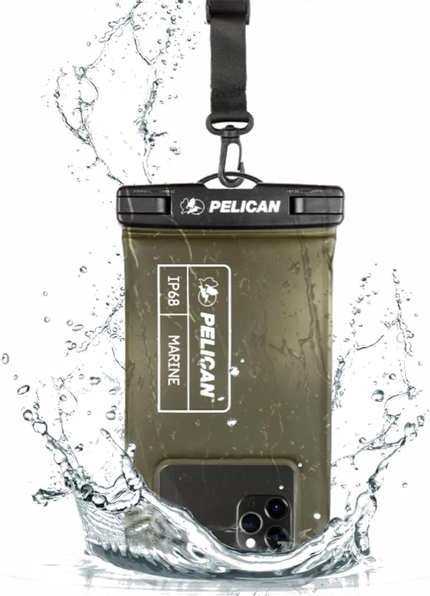 Case-Mate Pelican Marine Series Handytasche, wasserdicht, mit normaler Grösse, universell, Olivgrün,