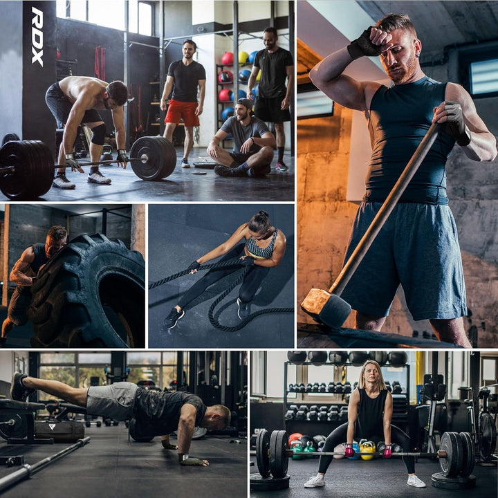 RDX Fitness Handschuhe Damen Herren, Anti-Rutsch Gewichtheben Workout Gym Gloves Krafttraining Train