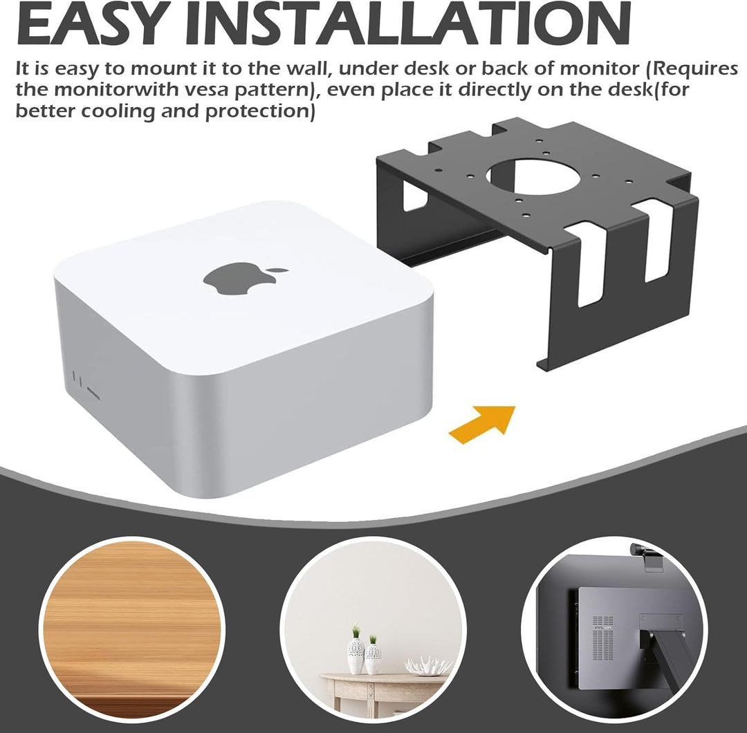 Halterung für Mac Mini m4, Untertischhalterung VESA Halterung für Mac Mini m4, Metall Halterung Desk