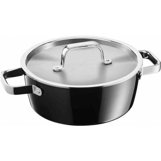 WMF Fusiontec Aromatic Kochtopf gross 22cm, Bratentopf Induktion 3,1l, Deckel mit Kondensationsnoppe