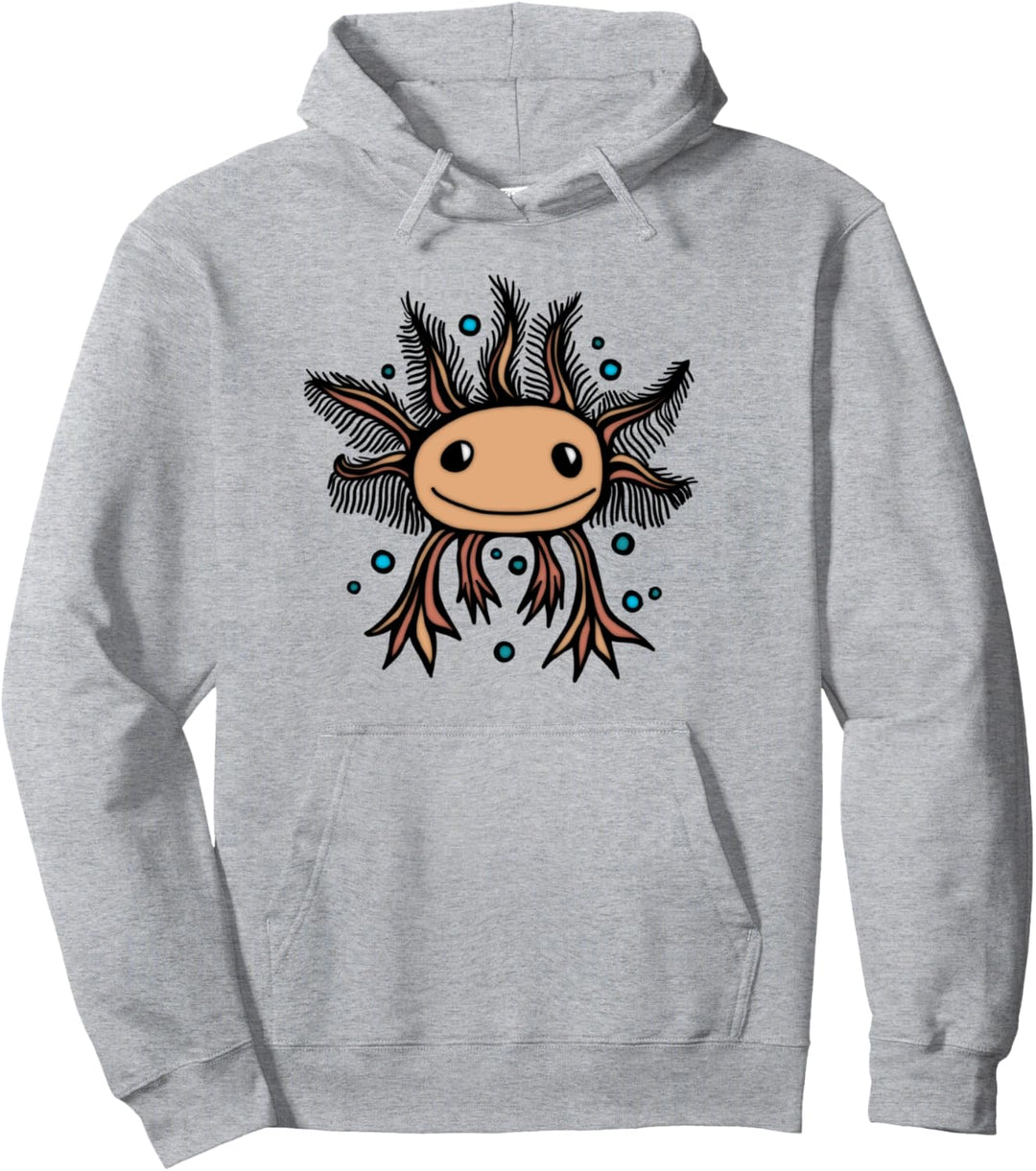 Süsser Baby Axolotl Kawaii Style Blubberblasen Wasser Tier Pullover Hoodie