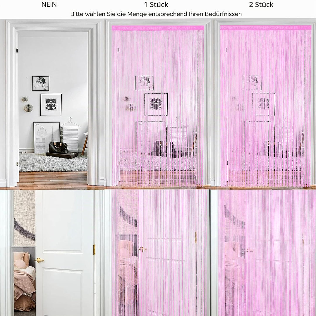 HSYLYM String Türvorhang Fensterdekoration Raumteiler Dekoration Einzelvorhang für Fenster 90x200cm