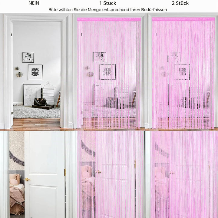 HSYLYM String Türvorhang Fensterdekoration Raumteiler Dekoration Einzelvorhang für Fenster 90x200cm