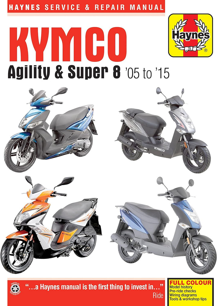 Kymco Agility & Super 8 Scooters (05 - 15): Service and Repair Manual (Haynes)