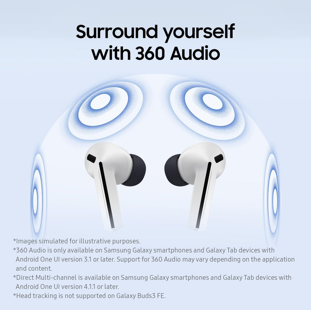 Samsung Galaxy Buds3 FE (2025, CAD-Version & Garantie) – Schwarz, Bluetooth-Ohrhörer mit KI-Echtzeit