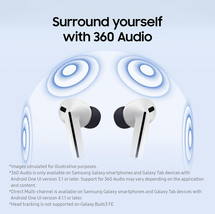 Samsung Galaxy Buds3 FE (2025, CAD-Version & Garantie) – Schwarz, Bluetooth-Ohrhörer mit KI-Echtzeit