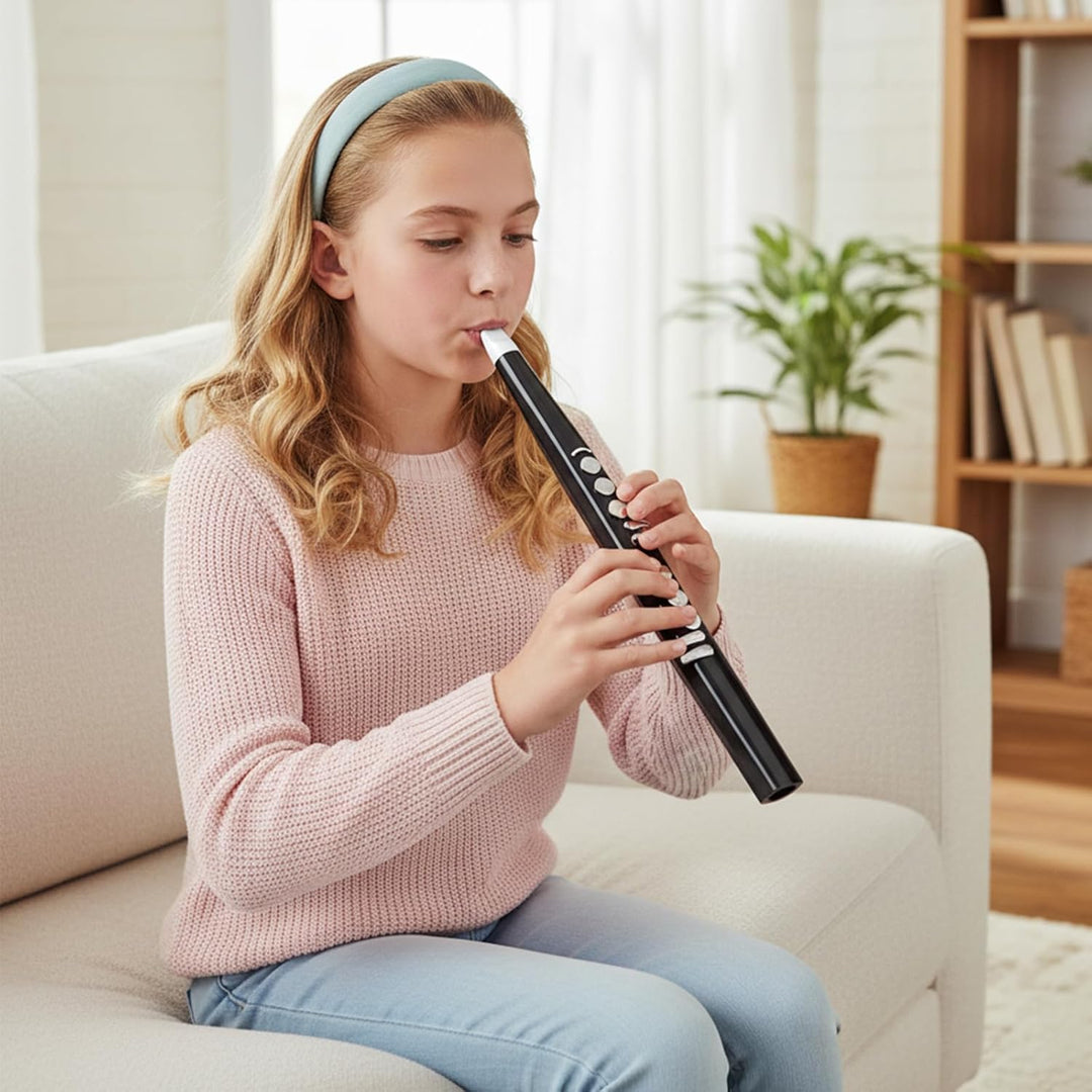 KOMFOTTEU Digitales Blasinstrument MIDI Bluetooth USB mit 13 Tönen, 2 Finger (Saxophon/Flute), tragb