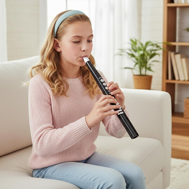 KOMFOTTEU Digitales Blasinstrument MIDI Bluetooth USB mit 13 Tönen, 2 Finger (Saxophon/Flute), tragb