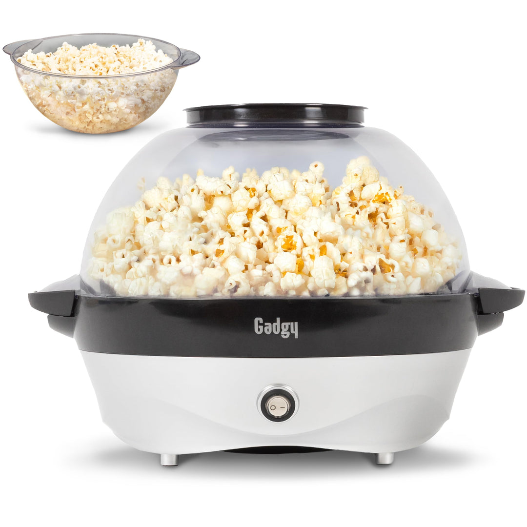 Gadgy Popcornmaschine – 800W Elektrische Popcorn Maker mit Rührwerk & Antihaft-Platte – 5L Popcornau