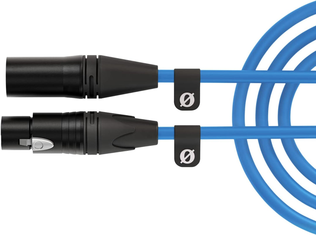 RØDE XLR-3 Hochwertiges XLR-Kabel (3 m, blau) XLR-3 blau, XLR-3 blau