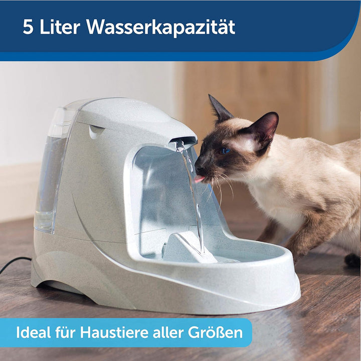 PetSafe - Drinkwell Platinum Wasserbrunnen für Hunde und Katzen, 5 l, Wasserspender für Haustiere, e