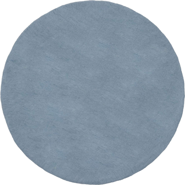 myfelt Mia Filzteppich — Ø 70 cm, ideal für Schlaf-, Wohn-, Kinderzimmer, Flur & Bad Hellblau 70cm Ø