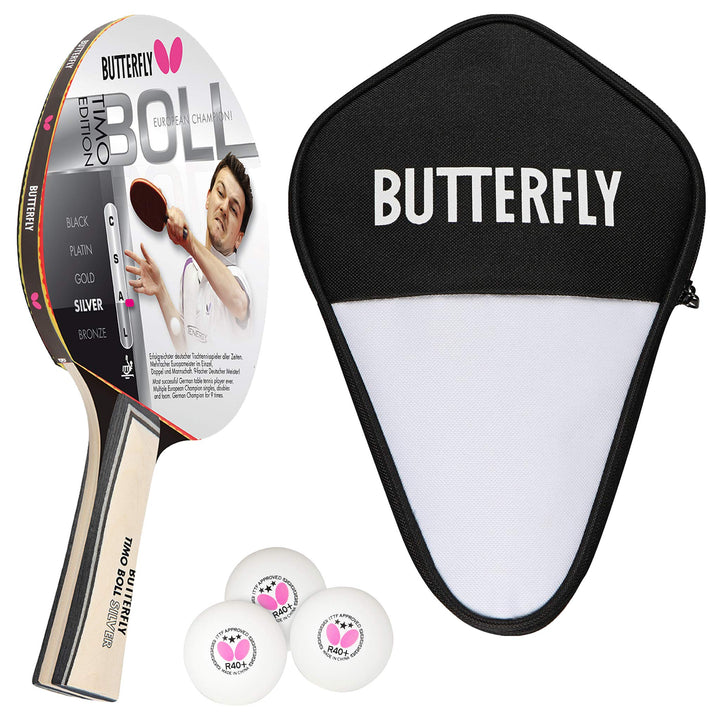 Butterfly® Timo Boll Silver 85015 Tischtennisschläger | Tischtennis Racket TT Bat Hobbyschläger für