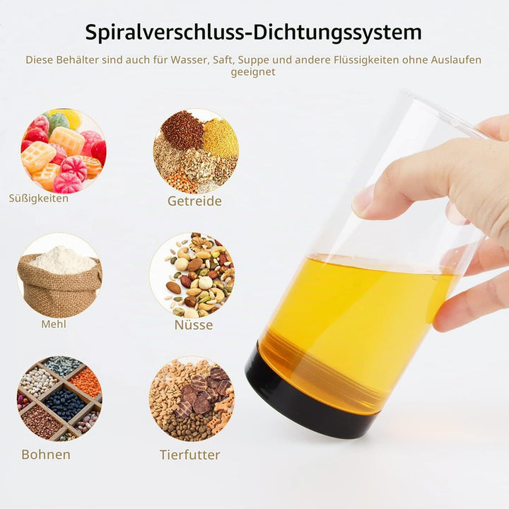 Aufbewahrungsbox Küche, Aufbewahrungsbox mit Deckel Küche, Vorratsdosen 3 Set 1000ml &amp; 3 Set 500ml z
