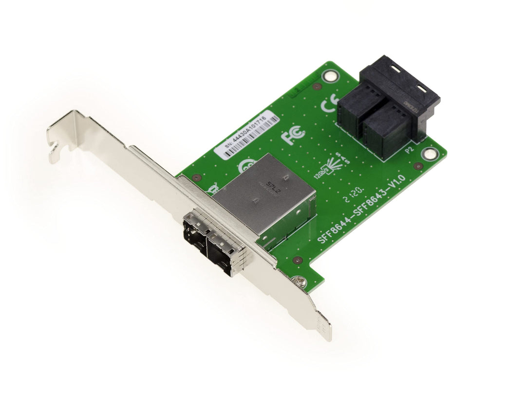 KALEA-INFORMATIQUE SAS Konverterplatte SFF8644 SFF8643 miniSAS Intern Extern SFF-8644 SFF-8643