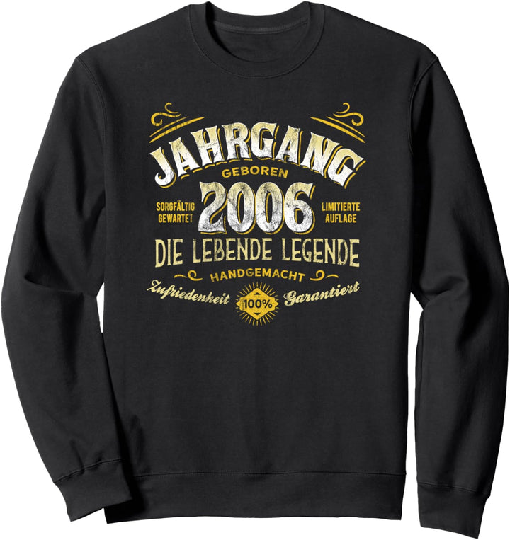 18 Geburtstag Jahrgang Geboren 2006 Limitierte Auflage Sweatshirt
