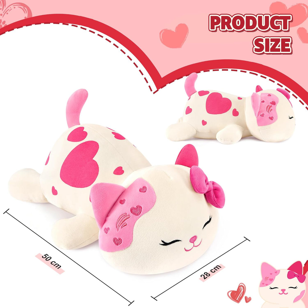 shownicer Plüschtier Katze Kuscheltier Stofftier Kawaii Katze Plüsch Kissen Spielzeug Kätzchen Plüsc
