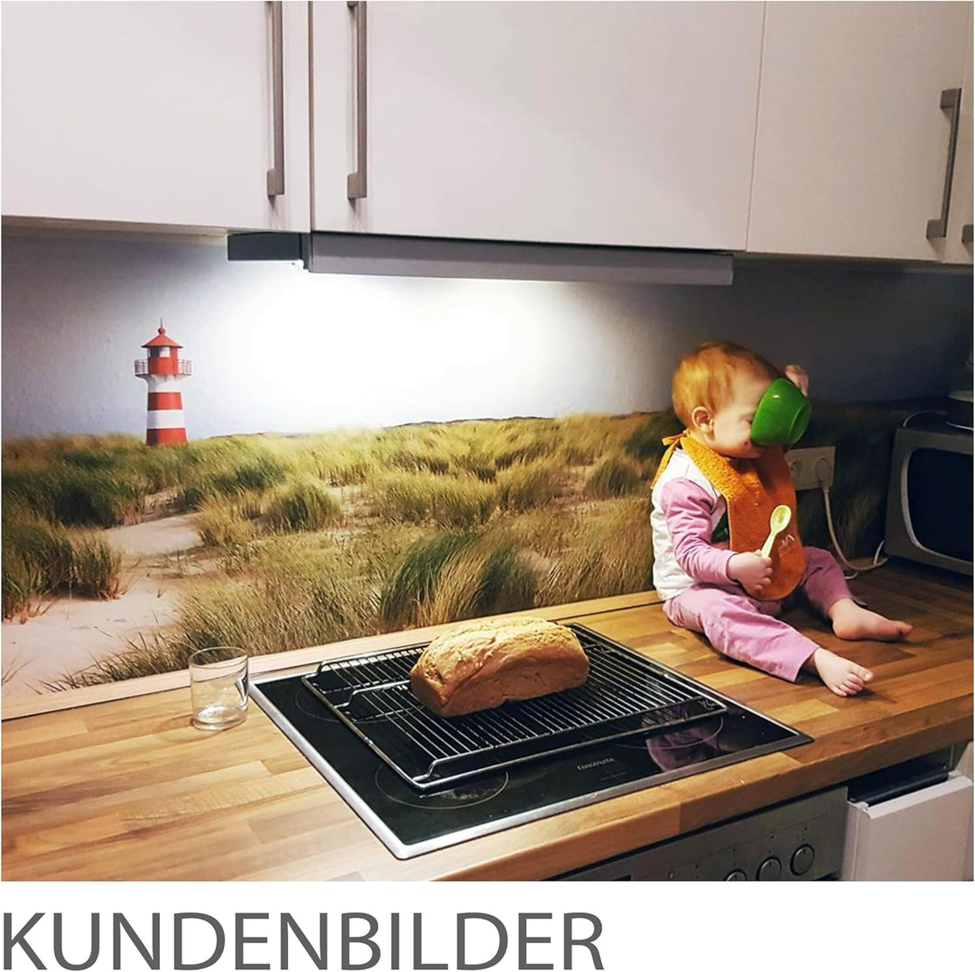 StickerProfis Küchenrückwand selbstklebend Glasoptik - NORDSEE - 1.8mm, Versteift, alle Untergründe,