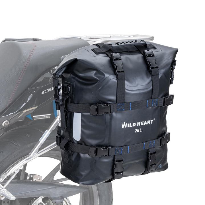 WILD HEART Motorrad Seitentasche Edelstahl Federung wasserdichte Tasche 20L/25L wasserdicht Pianner