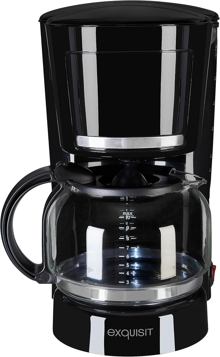 Exquisit Filterkaffemaschine KA 3102 swi | 12 Tassen Kaffee | 1x4 Filtergrösse | 870 Watt | Abschalt