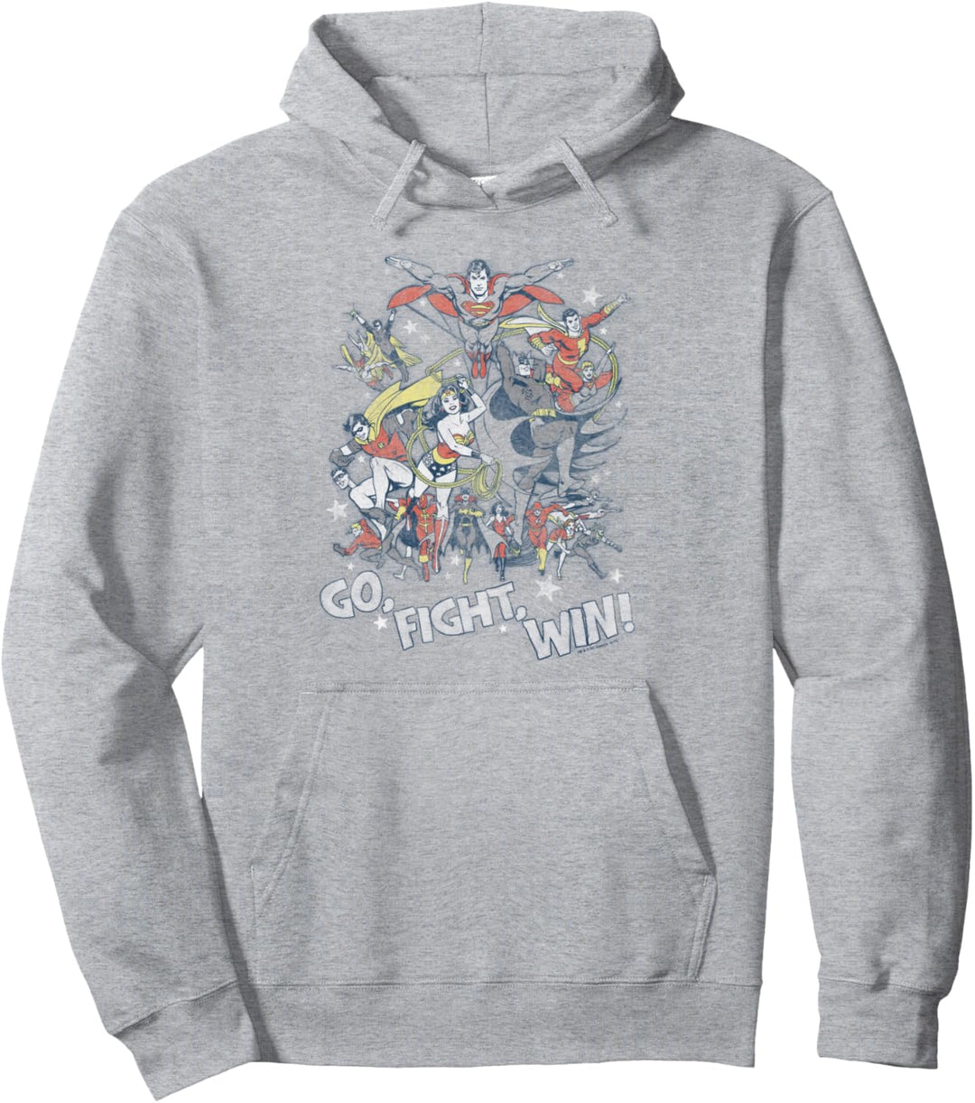 Justice League Go Fight Win Pullover Hoodie