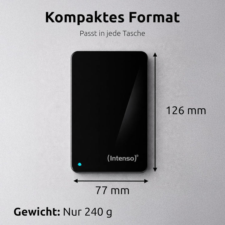 Intenso Memory Case Portable Hard Drive 5TB, tragbare externe Festplatte - 2,5 Zoll, 5400 U/min, 8 M