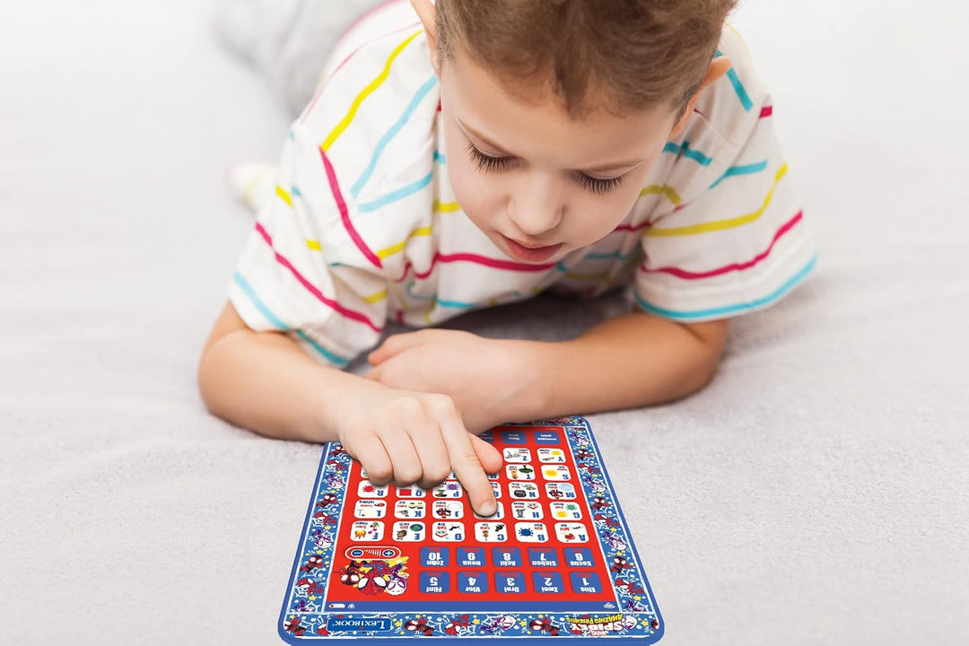 Lexibook, Spidey & Seine super Freunde, Pädagogisches zweisprachiges Lerntablett, Spielzeug zum Erle