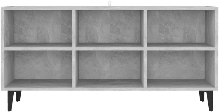 vidaXL TV Schrank mit Metallbeinen 6 Fächern Lowboard TV Möbel Tisch Board Sideboard Fernsehtisch Fe