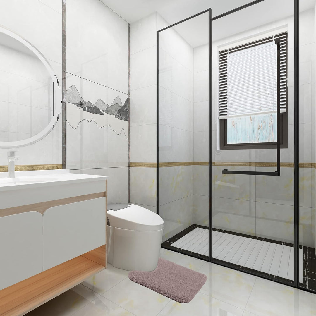 ROLIZOE WC Vorleger mit Ausschnitt Extrem Dicker WC Teppich rutschfest Klovorleger Hochsaugfähige St