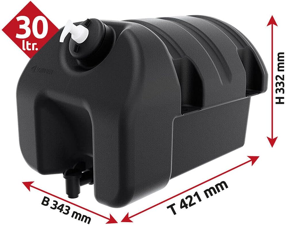 LKW Waschwassertank 30 Liter mit Seifenspender Wassertank mit Halterung Waschwasserbehälter aus Kuns