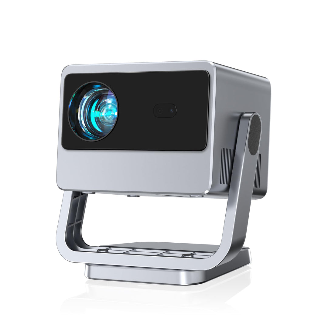 Smart Mini Beamer, VOPLLS Autofokus/Trapezkorrektu 30000 Lumen Tragbarer Beamer 4K Unterstutzt, WiFi
