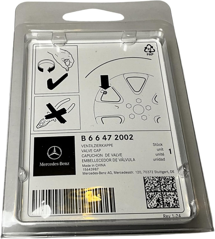 Mercedes-Benz Original schwarz Stil Ventilkappen b66472002 (Set von 4