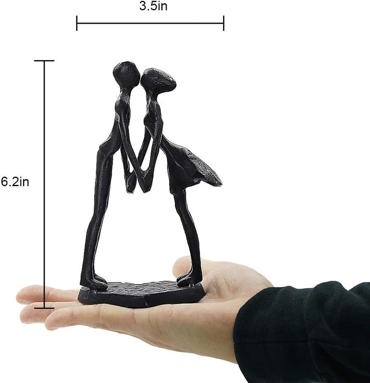 Aoneky Paar Eisenskulptur - Paar Statuette Geschenk zum Hochzeitstag, Geburtstag, Hochzeit, Weihnach
