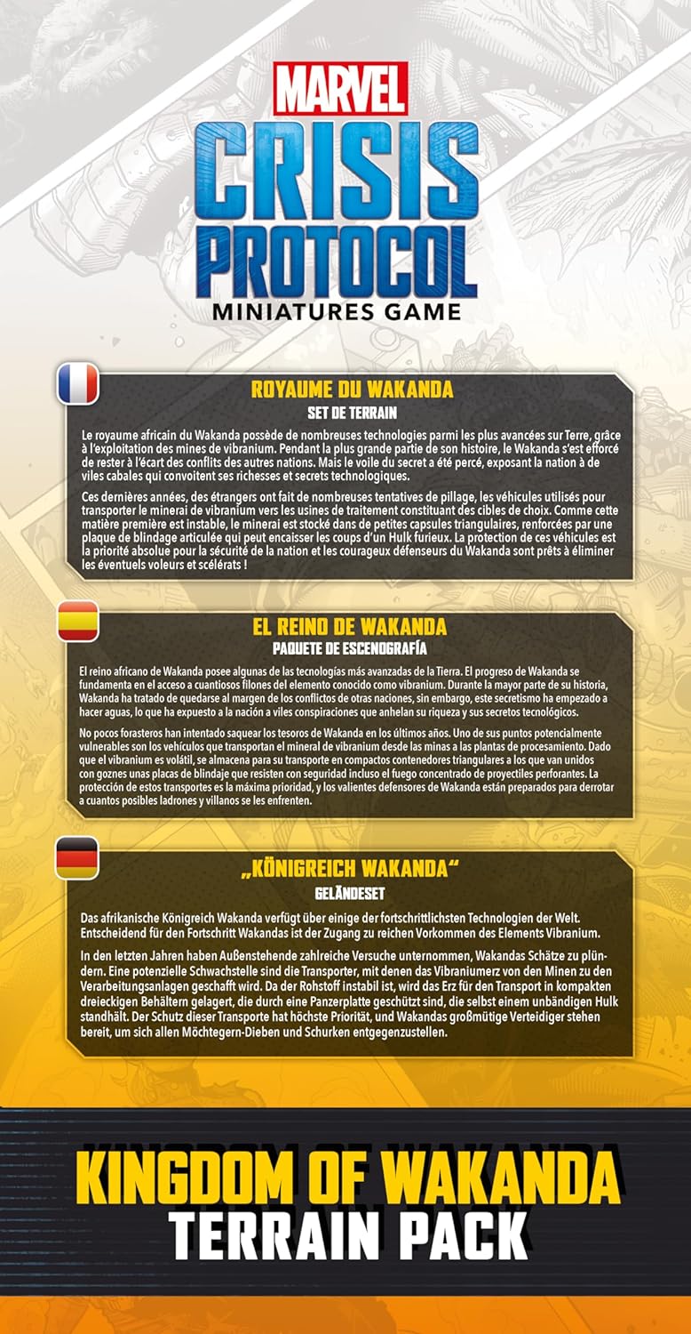 Asmodee, Marvel: Crisis Protocol – Kingdom of Wakanda, Terrain Pack