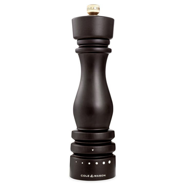 Cole & Mason London Pfeffermühle Holz 22 cm, Einstellbarem Mahlgrad, Precision+ Carbon-Mechanismus,