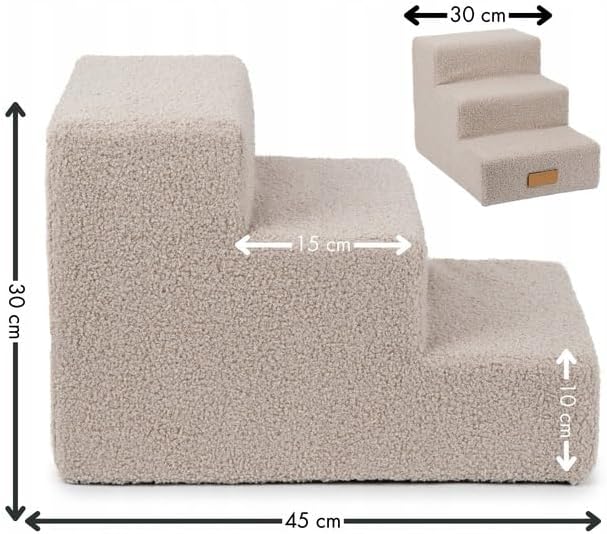 Sofatreppe für Hunde und Katzen – Hundetreppe für Bett & Sofa – 3- oder 4-stufig, rutschfest & wasch