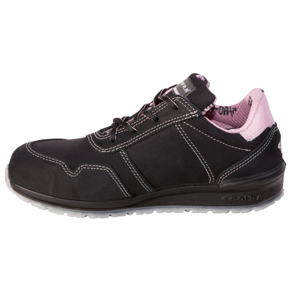Cofra 78500-010.W37 ALICE S3 SRC Sicherheitsschuhe, Schwarz/Rosa, Grösse 37 37 EU, 37 EU
